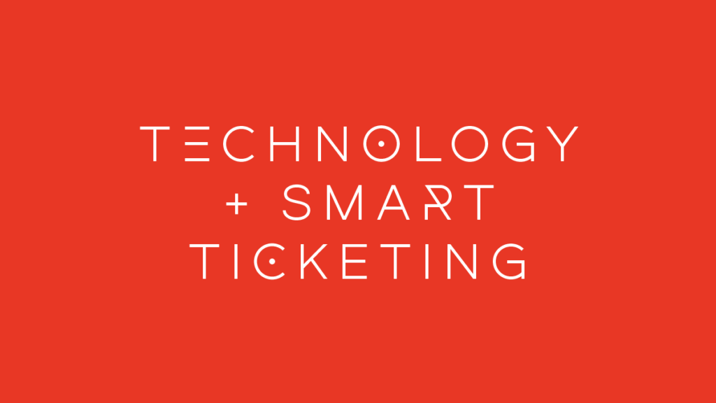 image of the stylised words technology and smart ticketing