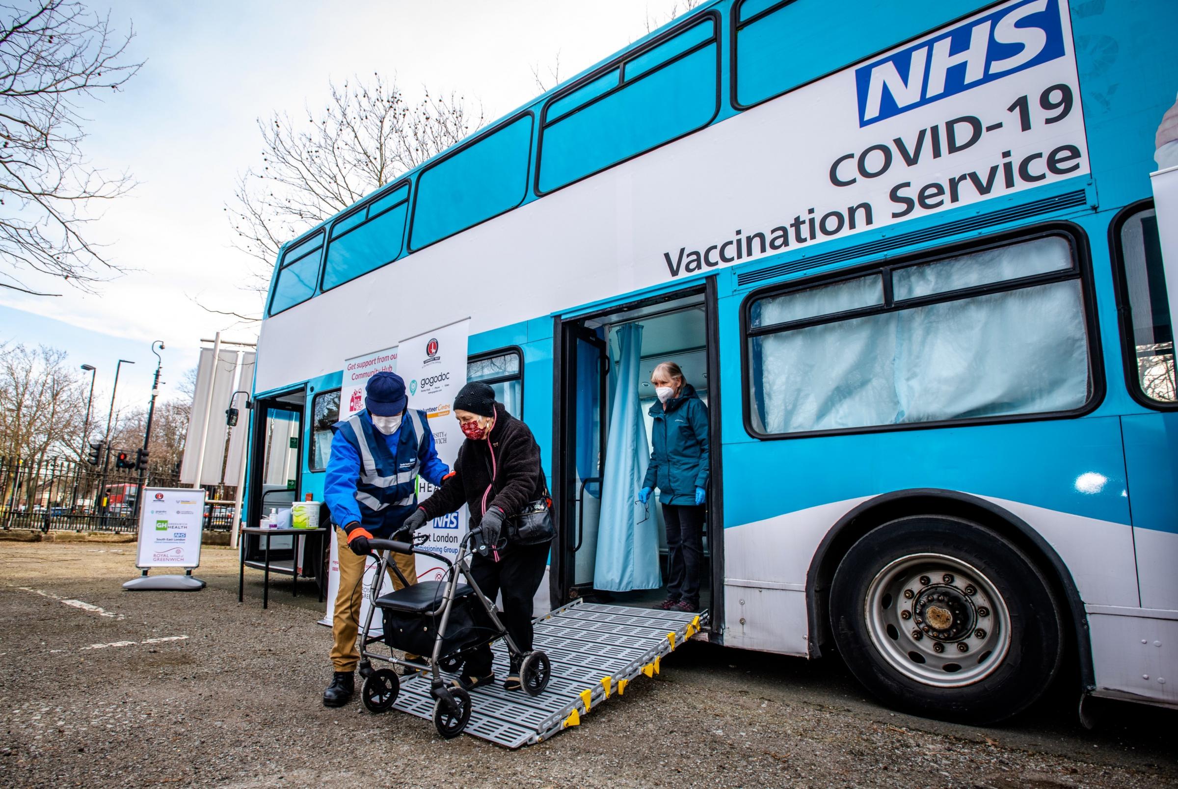 covid vaccine distribution bus