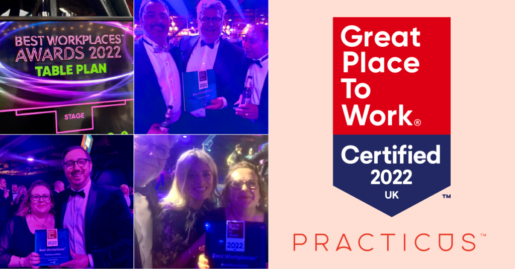 Composite image of Practicus at Best Workplaces Awards 2022 evening