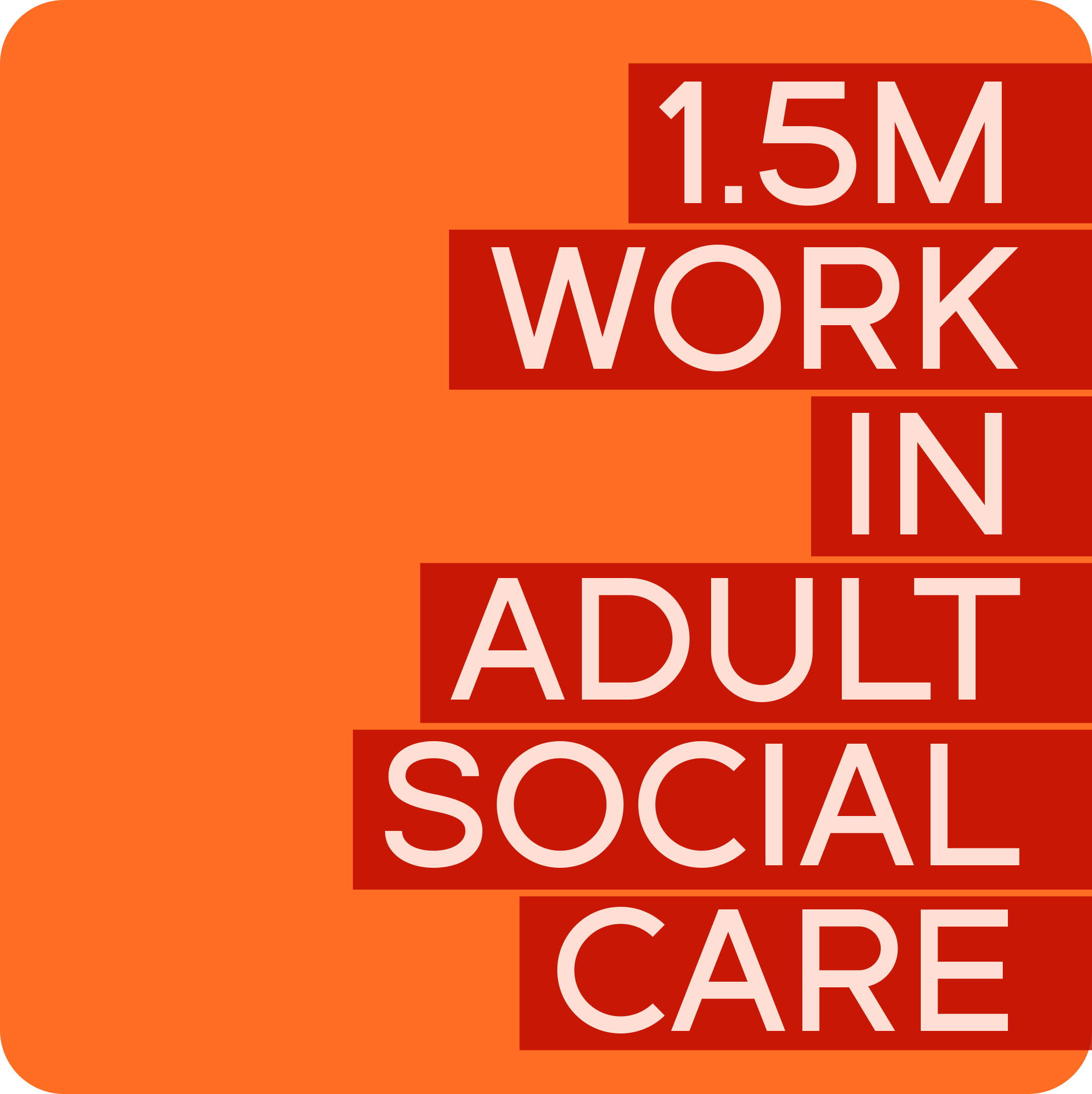 one point five million work in adult social care
