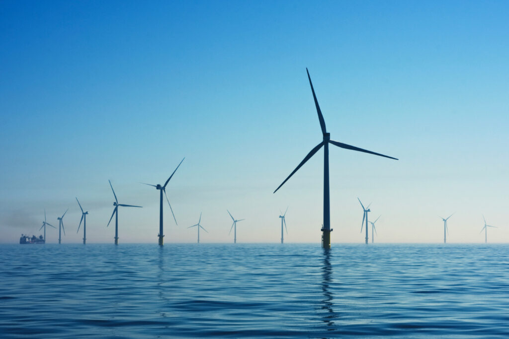 Wind turbines in the sea